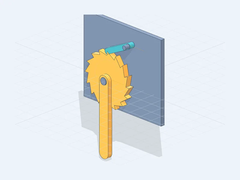 Mécanisme à rochet, Construit par CAD Genie