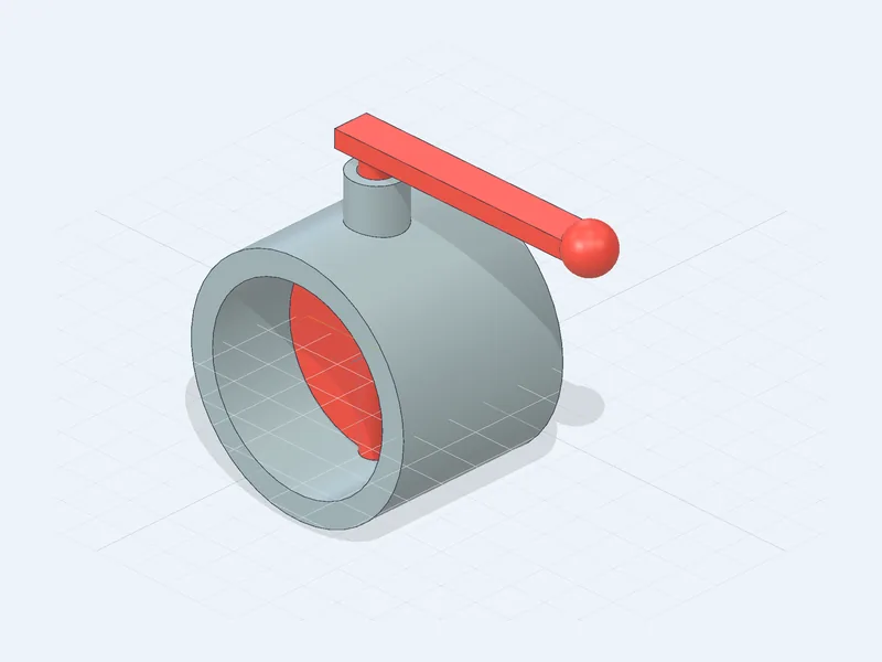 Vanne papillon, Construit par CAD Genie