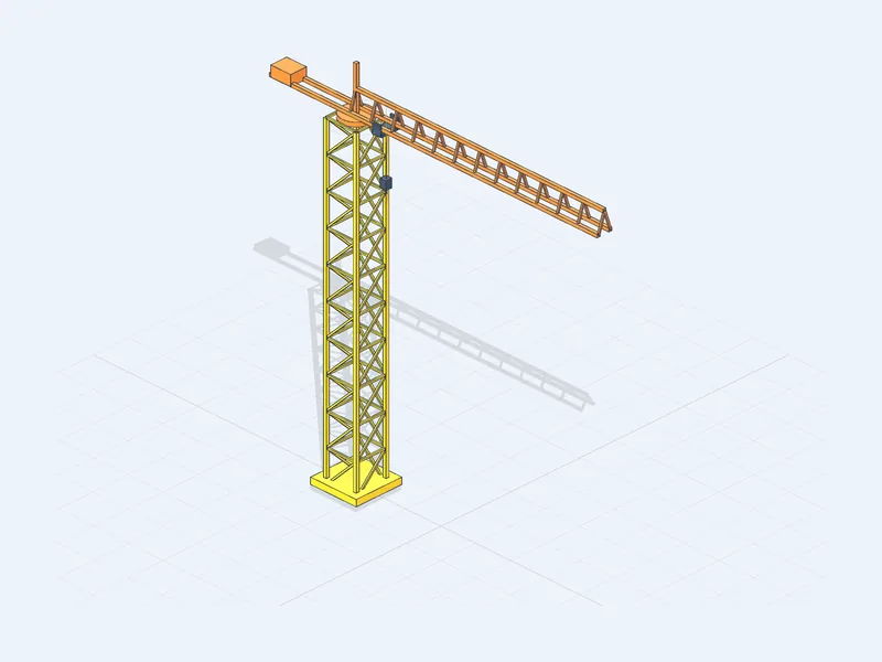 Grue à tour, Construit par CAD Genie